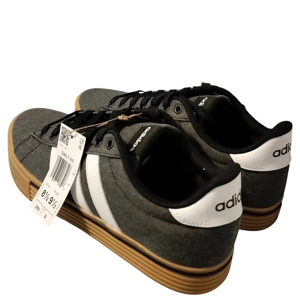 NIB‎ Adidas Daily 40 Men's Size 8.5 M 9.5 W Charcoal Gum Sole Lace Up